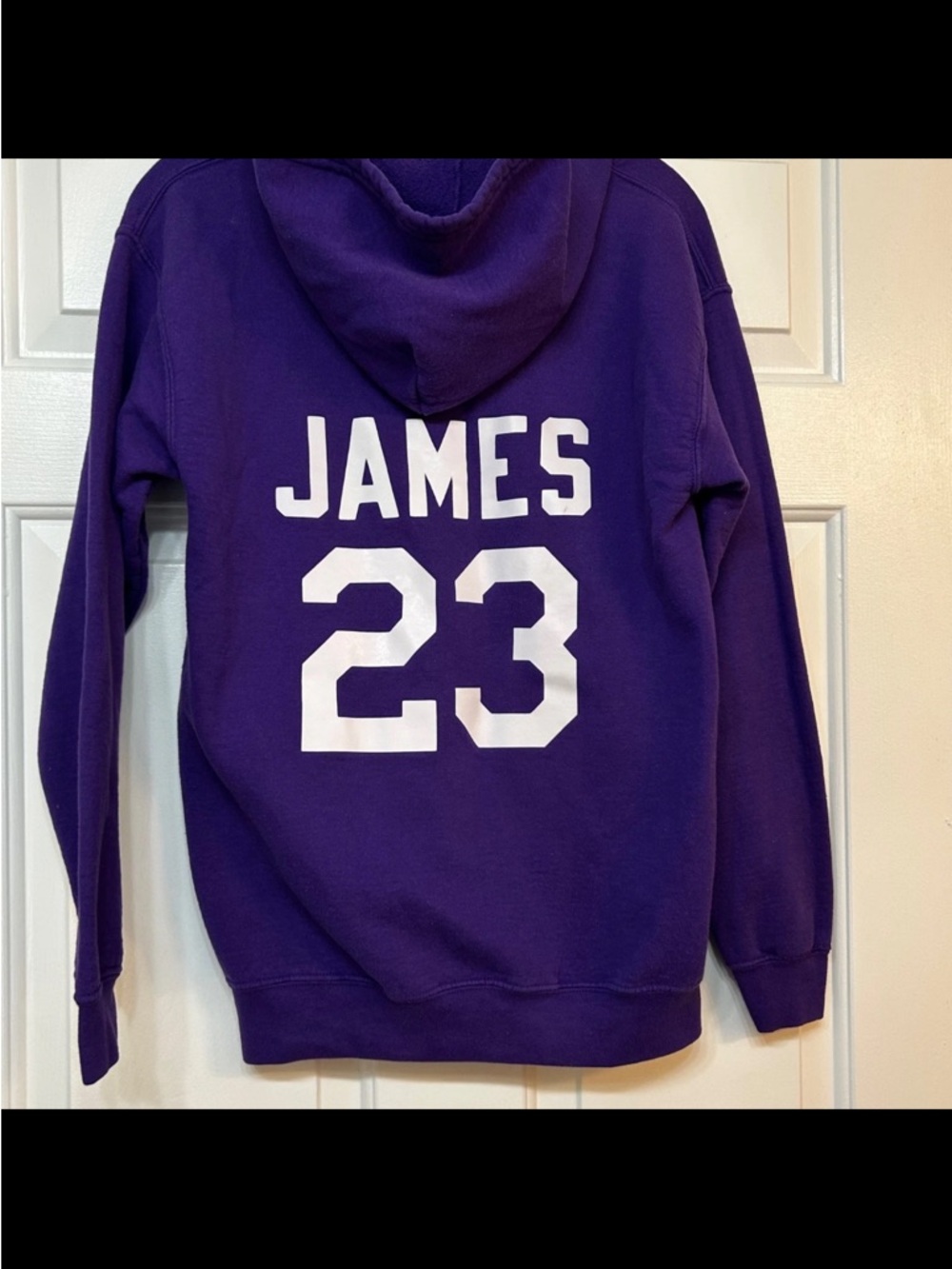 Purple 'JAMES 23' Graphic Hoodie